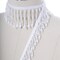 1 Yard White Beaded Faux Pearl Fringe Trim 2 Inch Silk Tassel Ribbon for Sewing and Decor